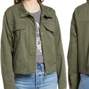Treasure & Bond Stand Collar Cotton Twill Jacket